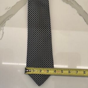 Classic Black and White silk Tie Gianfranco Ruffini, made in Italy